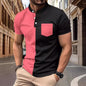 Trendy Cloth Color Matching Thin Top For Men