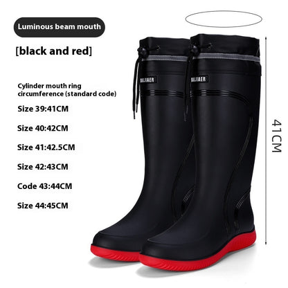 Fashion Outerwear High Non-slip Drawstring Rain Boots