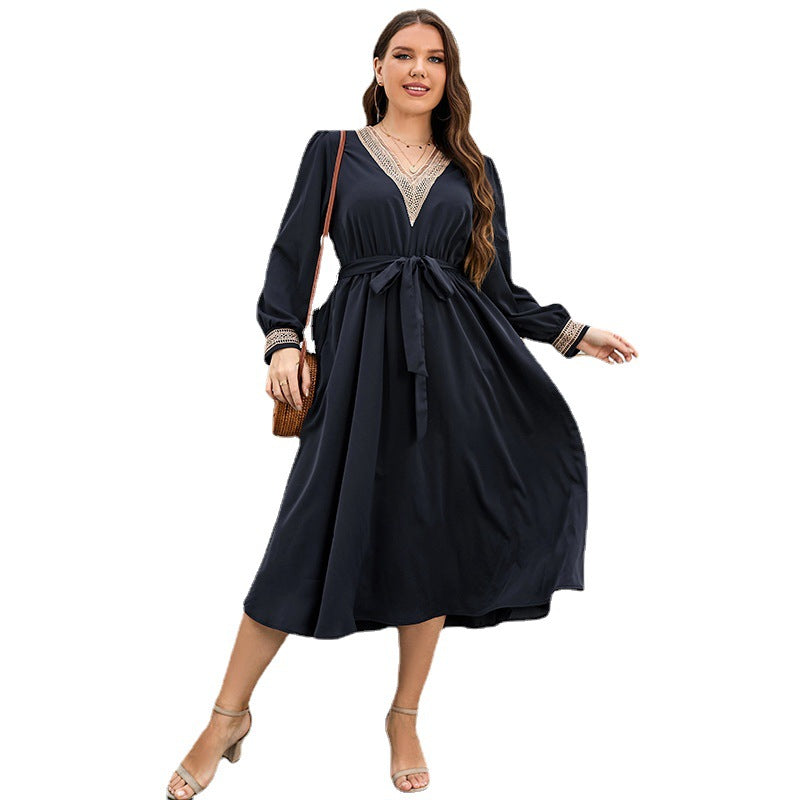 European And American Style Plus Size Dress Fashion Loose