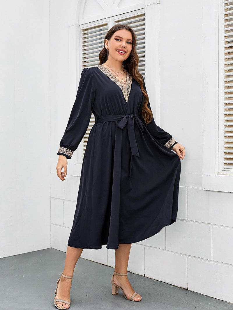 European And American Style Plus Size Dress Fashion Loose