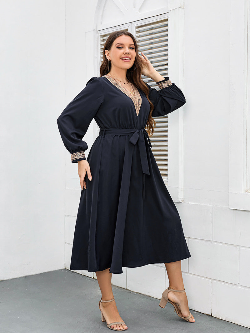 European And American Style Plus Size Dress Fashion Loose