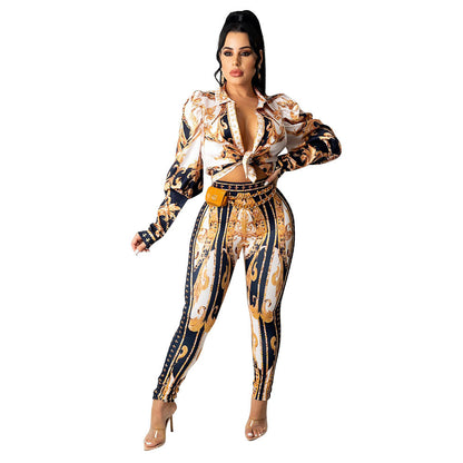 Ladies Two-piece Set Long-sleeve Suit